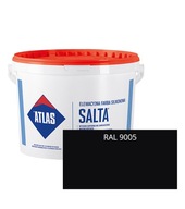 ATLAS SALTA elewacyjna farba silikonowa baza szara kolor CZARNY RAL9005 10l