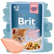 Karma Mokra Dla Kota Brit Premium Cat Gravy Kitten Chicken 12 x 85g