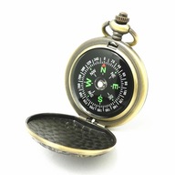 Kompas kieszonkowy zegarek mosiężny nawigator turystyczny do polowania na l