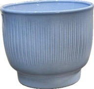 Doniczka ceramiczna niebieska 15 cm na nózce