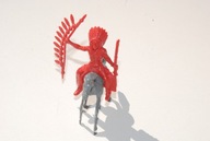 Stara figurka Indianin na koniu żołnierzyk makieta unikat kolekcjonerski