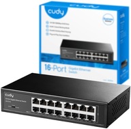 Switch LAN 16-port Cudy GS1016 GIGABIT-owy METAL-owy pasuje do szafy RACK