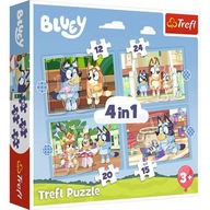 PUZZLE 4V1 BLUEY A JEHO SVET TREFL 34637 DIELIKOV.