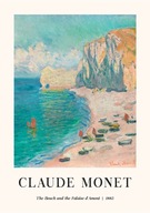 Plakat 29,7x21 A4 Claude Monet plaża klif morze art sztuka BOHO 30 WZORÓW
