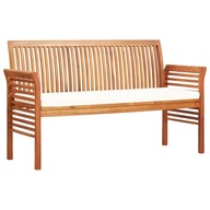3-osobowa ławka ogrodowa z poduszką, 150 cm, drewn