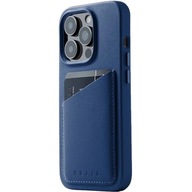 Mujjo Full Leather Wallet Case etui skórzane do iPhone 14 Pro monaco blue