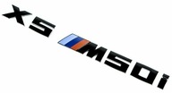 BMW G05 X5 M50i emblemat logo napis znaczek czarny