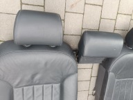 Audi A8 S8 D3 4E 2003 Sitz OPARCIE heck Leder schwarze Kopfstützen AIRBAG
