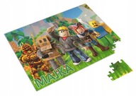 Puzzle + MENO + krabička Roblox Man Face A4 35 dielikov.