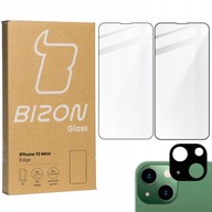 2x Szkło + szybka na aparat BIZON do iPhone 13Mini