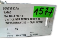RADIO CD SD player MMI VW GOLF VII 5G0035824A !J