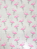 Bawełna satynowa 100% Flamingi