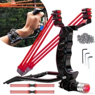 ПРОФЕСІЙНА МИСЛИВСЬКА РОГАТКА З ЛІХТАРЕМ І КОМПЛЕКТОМ ОПОР + 100 КУЛЬОК