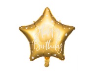 Balon foliowy gwiazda Happy Birthday Urodziny 1-99