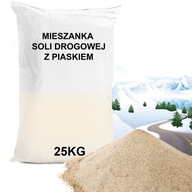 Mieszanka PIASEK + SÓL drogowa - worek 25 kg