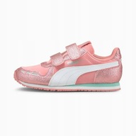 Buty Puma Cabana Glitz V PS Brokatowe różowe