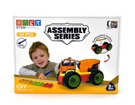 KÉSZLET Kis Építő Építőjármű 68db-os