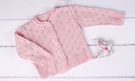 Rozopínateľný sveter pre dievčatko 92 ružový Jomar