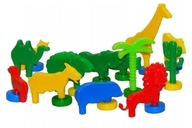 Színes állatkert 25 db-os - Ostya építőkockák