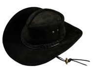 Kožený klobúk kovbojský čierny Range Jumper