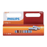 Zestaw baterii cynkowych AAA / R03 1.5V 12 szt. Philips LongLife