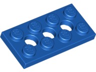 LEGO 3709b 370923 Technic Płytka 2x4 z 3 otworami Niebieska