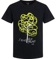T-shirt chłopięcy Koszulka dziecięca 110 Save Planet Czarna Bawełna Endo