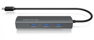 ICYBOX 3-portowy HUB USB 3.0 i Gigabit LAN RJ45