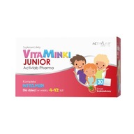VitaMinki JUNIOR Activlab Pharma 30 saszetek TRUSKAWKA witaminy dla dzieci