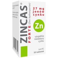 Zincas Forte 27 mg jonów cynku 50 tabletek