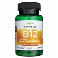 SWANSON Vitamín B12 500mcg kobalamín 100 kaps