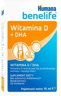 HUMANA Benelife WITAMINA D + DHA dla dzieci od urodzenia 15 ml