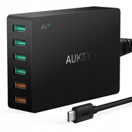 Ładowarka sieciowa Aukey PA-T11 Quick Charge 3.0 6xUSB 60W szybka +microUSB