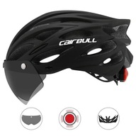 Kask rowerowy Ze lampa tylna i przyłbica 54 - 61cm