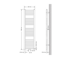 Grzejnik lazienkowy Sahara 300 x 1400 mm Chrom