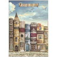 Stamperia Papier ryżowy A4 Vintage Library The World of Book (DFSA4752)
