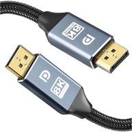 KABEL PRZEWÓD WIDEO DP 1.2 DISPLAYPORT DO DISPLAY PORT 4K 8K 60HZ 1M 100CM