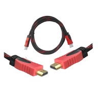 MOCNY KABEL PRZEWÓD HDMI - HDMI 3M MIEDZIANY NYLON