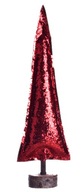 CHOINKA czerwona na pniu brokat dekoracja 18cm DIY