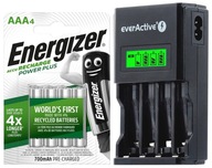 ŁADOWARKA DO AKUMULATORKÓW BATERII R3 R6 AAA AA + 4x ENERGIZER AAA R3 700