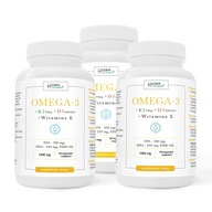 Omega-3 1000mg EPA330 DHA220 + K2+D3+E 3 x 90 kaps