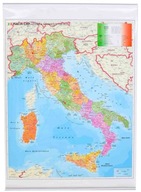 WŁOCHY MAPA ŚCIENNA KODOWA KODY POCZTOWE ITALIA