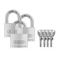 Visiaci zámok Titalium ABUS 3 x 727TI/40 Triples