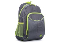 Školský batoh jednokomorový ľahký A4 dámsky pánsky šedo-zelený Semi Line