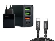 SZYBKI ZSILACZ ŁADOWARKA USB MOCNY KABEL 1m USB-C/ USB-C TRANSMISJA DANYCH