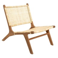 Drewniany fotel krzesło do salonu w stylu BOHO