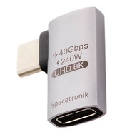 Univerzálny uhlový adaptér USB-C na USB-C USB4 8K 90st Spacetronik SPU-A20
