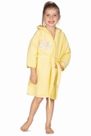 Detský plavkový župan bavlnený žltý 110