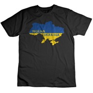 T-shirt KOSZULKA Czarna WOLNA Ukraina Rosja PUTIN