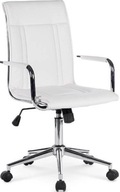 Krzesło biurowe obrotowe białe eco skóra PORTO 2 z podłokietnikami
